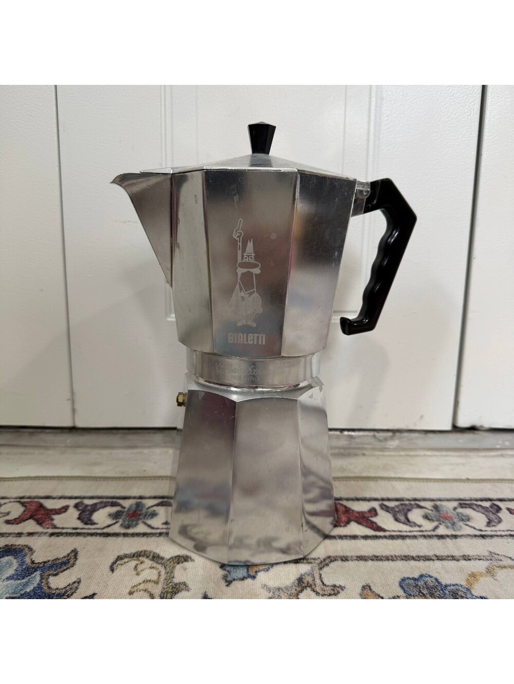 Vintage Bialetti Moka Express 6 Cup Espresso Maker Italy Aluminum Coffee Pot